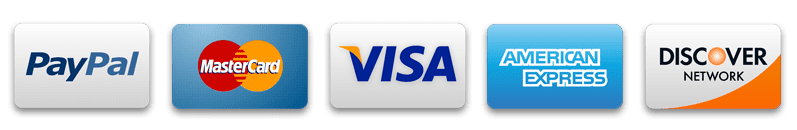 payment options: paypal, visa, american express, mastercard